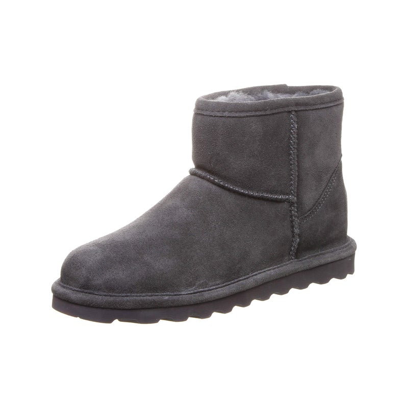 BEARPAW Women's Alyssa Charcoal Size 8 | Women's Ankle Boot | Women's Slip On Boot | Comfortable Winter Boot - Image 1